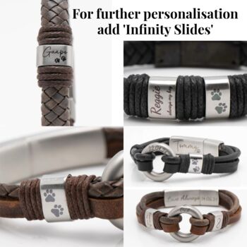 Memorial Brown Braided Leather Jewellery Ashes Urn Bracelet, 4 of 10