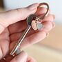 Personalised Double Heart Charm Keyring, thumbnail 4 of 5