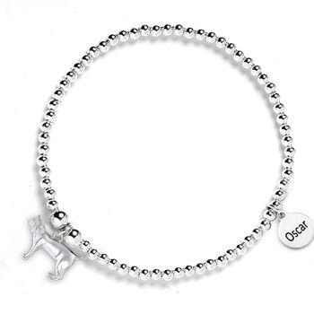 Personalised Sterling Silver Standing Cat Bracelet, 2 of 4