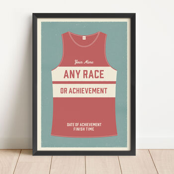 Personalised Running Vest Print With Stripes, 3 of 5