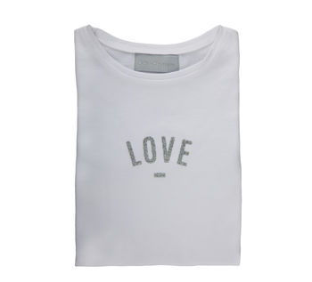 White 'Love' Cap Sleeved T Shirt, 3 of 3