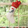 Joyeux Narwhal Personalised Cotton Christmas Stocking, thumbnail 3 of 7