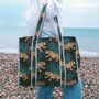 Reversible Cheetah Print Quilted Cotton Tote Bag, thumbnail 1 of 4