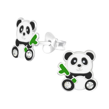 Sterling Silver Panda Earrings In A Gift Tin, 5 of 12