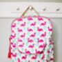 Handmade Kids Pink Flamingo Quilted Backpack, thumbnail 3 of 7