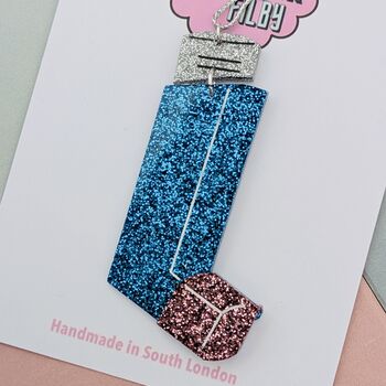 Blue Inhaler Glitter Resin Christmas Decoration, 3 of 4