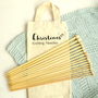 Bamboo Knitting Needles Set In Personalised Bag, thumbnail 3 of 4