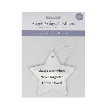 Memorial Mirrored Acrylic Star Hanging Decoration, 5 of 5