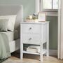 Set Of One/Two Bamboo Bedside Table Cloud White, thumbnail 1 of 6