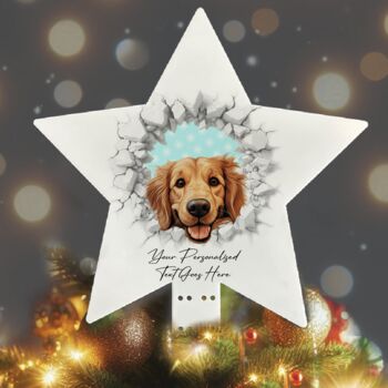 Personalised Christmas Golden Retriever Break Through, 9 of 10
