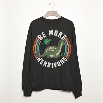 Be More Herbivore Women's Slogan Sweatshirt, 6 of 6