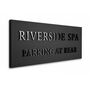 Matte Black House Sign With Raised Gloss Black Lettering, thumbnail 2 of 3