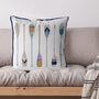 Blue And White Vintage Style Oars Cushion Cover, thumbnail 4 of 4