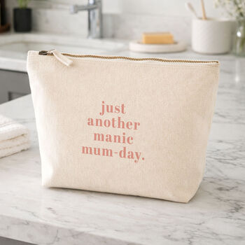 Personalised Makeup Travel Bag Gift For Mum Manic Mum Day, 8 of 8