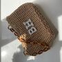 Personalised Margot Wicker Straw Patch Shoulder Bag, thumbnail 3 of 4