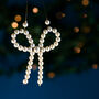 Pearl Crystal Bow Christmas Decoration, thumbnail 2 of 2