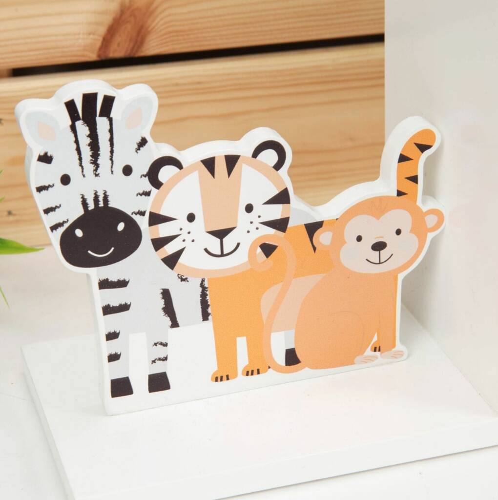 Personalised Wild Animal Bookends By TheLittleBoysRoom