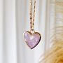 Gemstone Heart Gold Plated Pendant, thumbnail 2 of 8