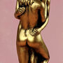 G Decor Amore Lovers Embrace Romantic Bronze 3D Candle, thumbnail 5 of 5