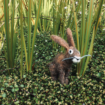 Herbert The Hare Fair Trade Handmade Felt Animal, 3 of 7