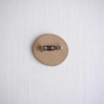 Handmade Ceramic Gold Heart Pin Brooch, 8 of 8