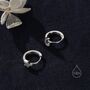 Tiny Cz Moon And Star Huggie Hoop Earrings, thumbnail 5 of 12