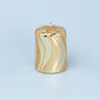 G Decor Gold Glitter Glass Effect Spiral Pillar Candles, thumbnail 4 of 5