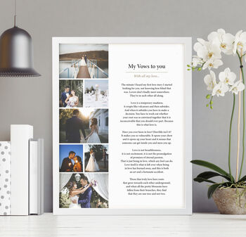 Personalised Wedding Vows Photo Print, 10 of 11