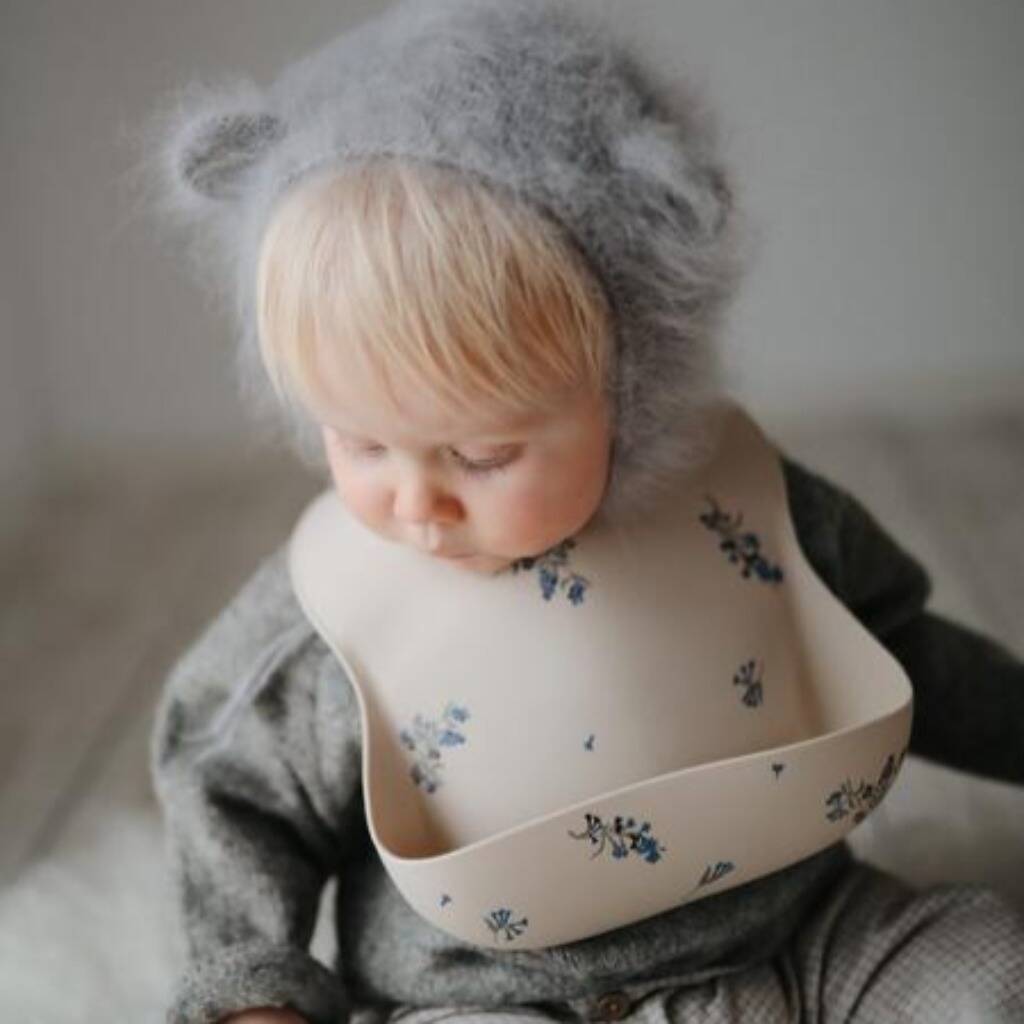 Floral Silicone Scandi Bib For Baby, 1 of 6