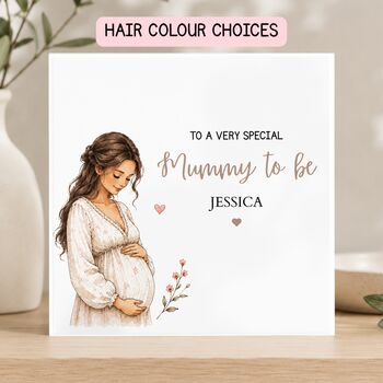 Mummy To Be Birthday Card, New Mum Card, Hairstyle Choices, 3 of 5
