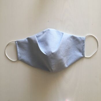 Men's Silk Lined Upcycled Cotton Face Mask, 2 of 12