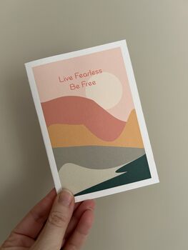 Live Fearless, Be Free Positivity Card, 4 of 4