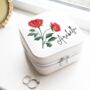 Personalised Birth Flower Jewellery Case, thumbnail 2 of 5