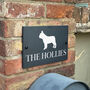 Personalised Dog Breed Slate House Number Sign, thumbnail 4 of 4