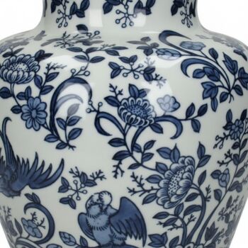 Ginger Jar Pot And Vase Fryske White Blue Porcelain, 5 of 5