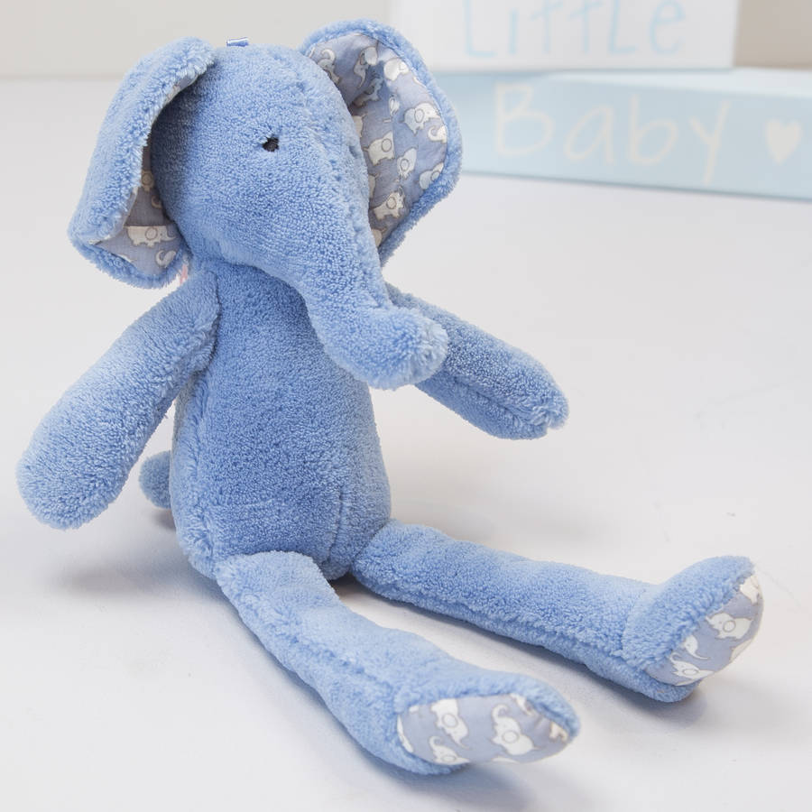 Personalised Indigo Elephant Comforter Blanket By The Alphabet Gift