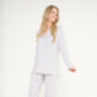 Personalised Super Soft Light Grey Long Jersey Pyjamas, thumbnail 2 of 5
