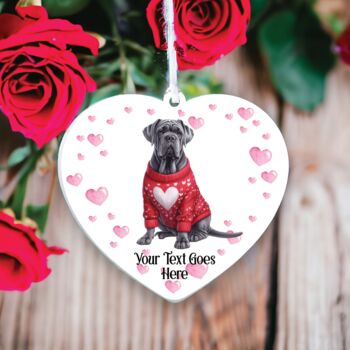 Personalised Cane Corso Dog Love Decoration, 2 of 2