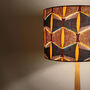 Yellow And Blue Eyes African Print Lampshade, thumbnail 3 of 7