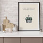 Queen Quote Print With ‘Real Life Or Fantasy’ Lyrics, thumbnail 1 of 6