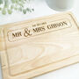 Personalised 'Mr And Mrs' Laser Engraved Chopping Board, thumbnail 5 of 7