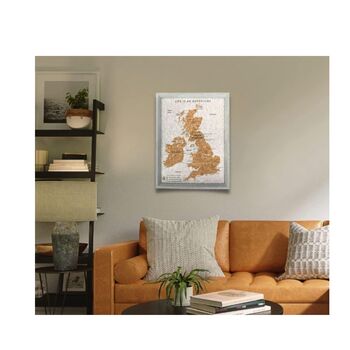 UK Pin Map Travel Gift Cork Board, 6 of 6