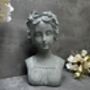 26cm Grey Female Bust Statue Modern Lady Head Statue, thumbnail 1 of 12