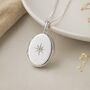 Personalised Sterling Silver Oval Star Locket, thumbnail 1 of 10