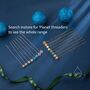 Sterling Silver Blue Opal Planet Threader Earrings, thumbnail 11 of 11
