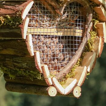 Personalised Wooden Heart Hanging Insect House, 5 of 5
