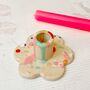 Floral Ceramic Candle Stick Holder, thumbnail 1 of 4