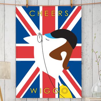 'Cheers Wiggo' Contemporary Cycling Print, 3 of 5