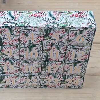 Fill Your Own Advent Boxes With Tray Festive Foliage, 3 of 3