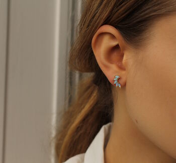 Opal Turquoise Wing Stud Earrings, 3 of 8